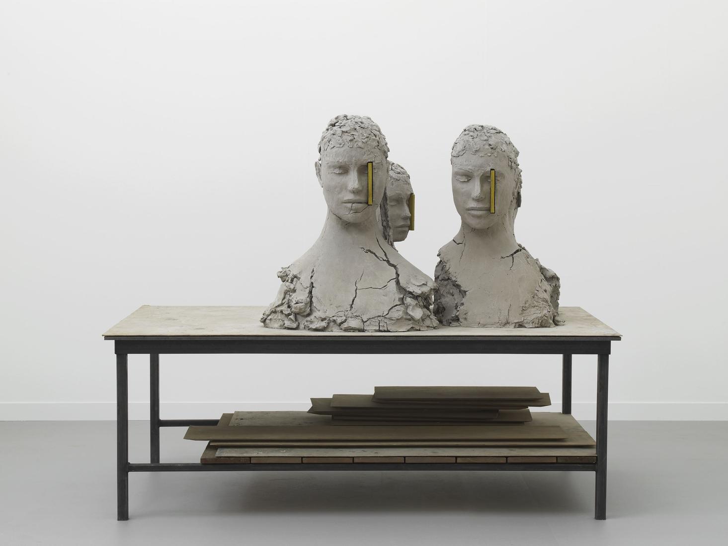 Mark MANDERS Working Table 2017 Painted bronze, pa...