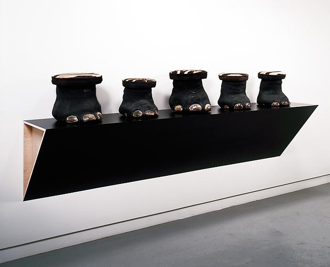 Haim Steinbach Untitled (elephant footstools, elep...