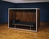 Haim Steinbach Untitled (daybed, coffin) 1989 waln...