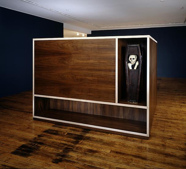 Haim Steinbach Untitled (daybed, coffin) 1989 waln...