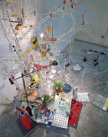 Sarah Sze Second Means of Egress 1998 mixed media...