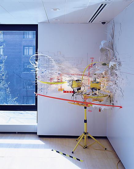 Sarah Sze Hidden Relief 2001 mixed media dimension...