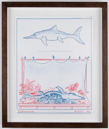 Mark DION Ichthyosaurus 2003 Pencil and colored pe...