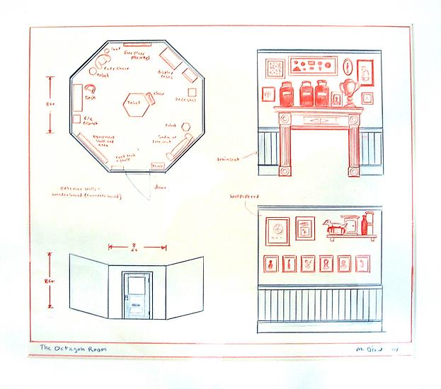 Mark DION The Octagon Room 2007 colored pencil on...