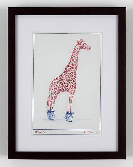 Mark DION Giraffe 2007 colored pencil on paper 12...