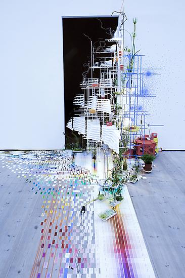 Sarah Sze Tilting Planet (short tower) 2006/2009 m...
