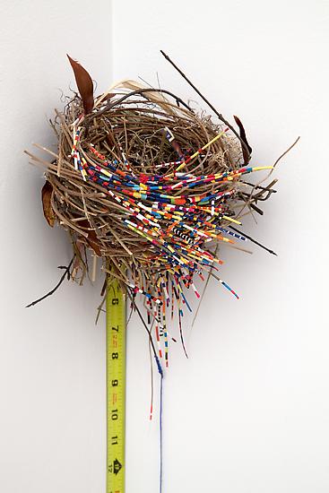 Sarah Sze Real Time 2010 Wood, enamel paint, strin...