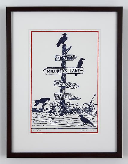 Mark DION Mildred's Lane 2011 woodcut on paper...