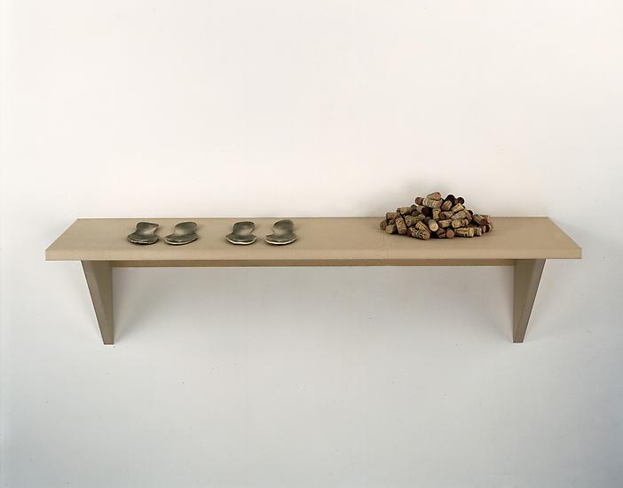 Haim Steinbach Untitled (insoles, corks) 1997 MDF...