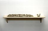 Haim Steinbach Untitled (rocks, bird) 2006 MDF she...