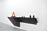 Haim Steinbach Untitled (emergency sign, shot glas...