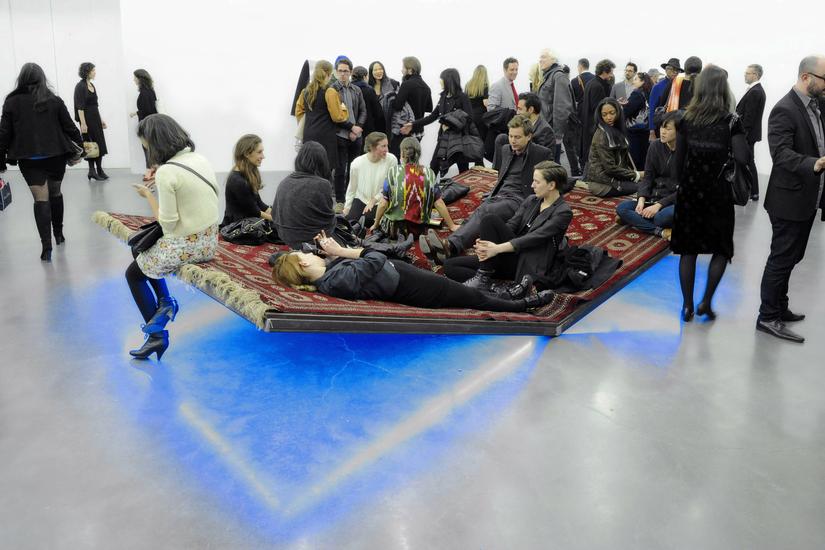 PrayWay, 2012 silk and wool carpet, MDF, steel, ne...