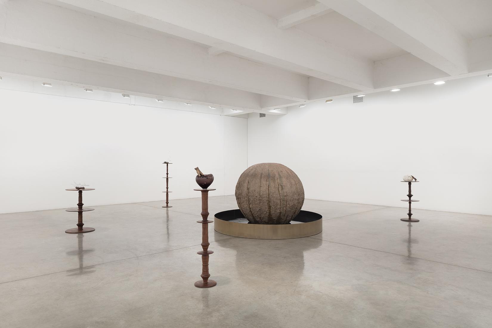 This is an installation image of Kelly Akashi exhi...