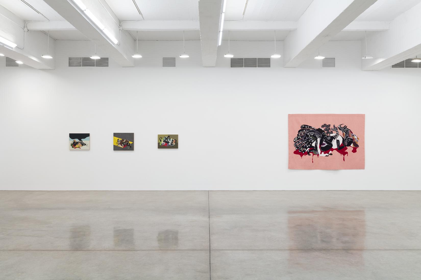 This is an installation image of Rivane Neuenschwa...