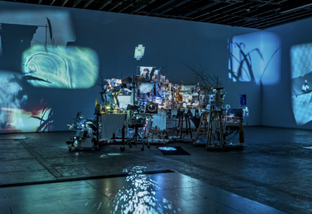 This is image of Sarah Sze's installation "Images...