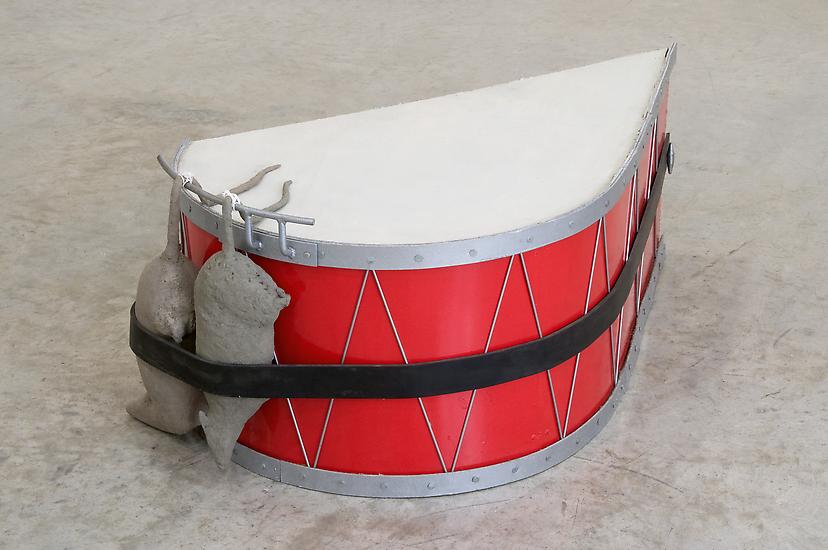 Mark Manders Silenced Drum 2004-2009 painted wood,...