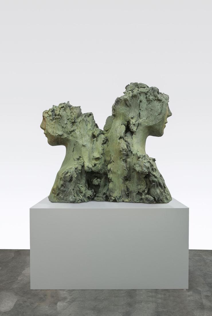 Mark MANDERS Two Immovable Heads 2015-16 Patinated...