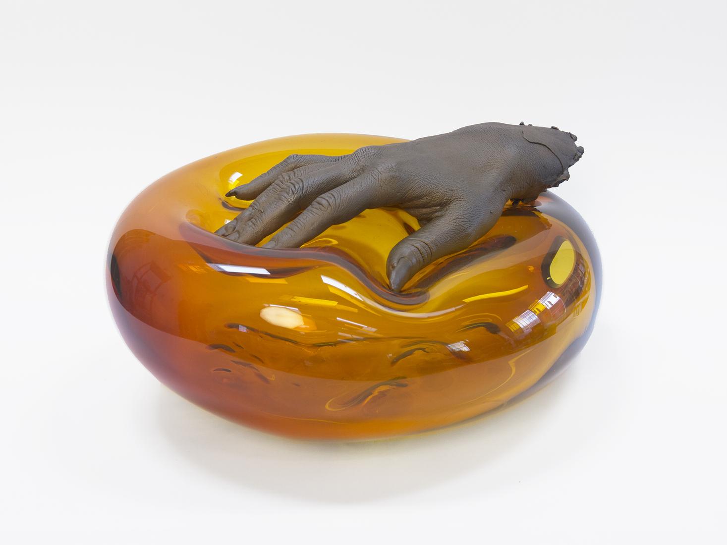 Kelly Akashi Feel Me (Amber) 2018 Bronze, hand-blo...