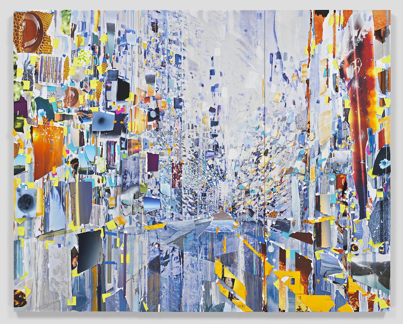 This is an image of Sarah Sze's painting called Su...