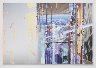 This is an image of Sarah Sze's painting called 12...