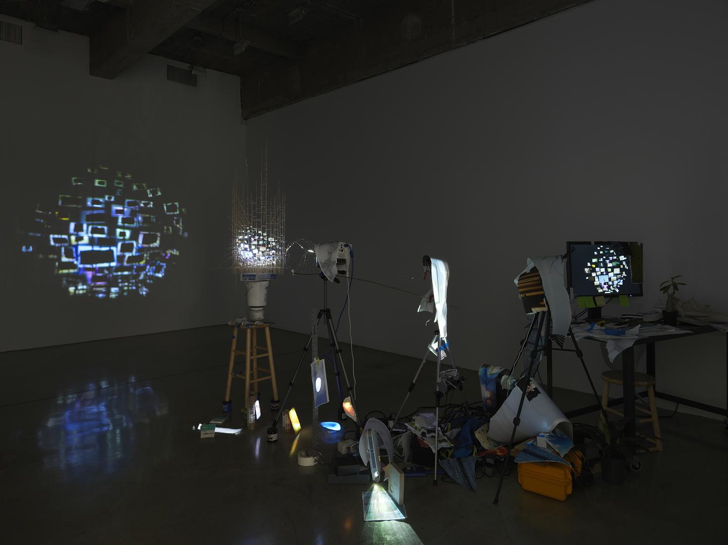 This is an image of Sarah Sze's sculpture called I...