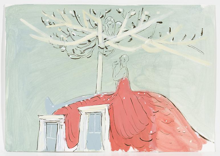 Neal TAIT Toits de Parise 2008 acrylic and tempera...