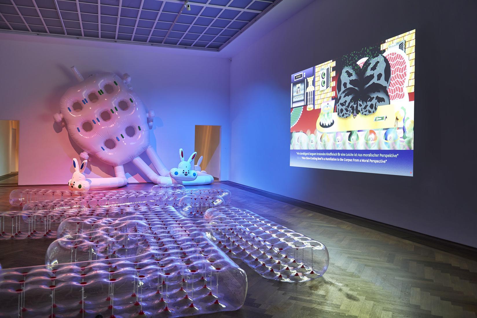 Wong Ping, Installation view, Golden Shower,...